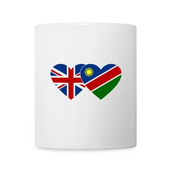 Großbritannien Namibia Flagge Herz - Tasse - Weiß - Vorne