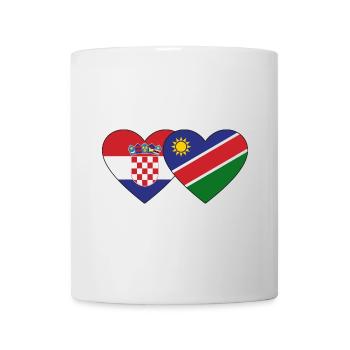Croatia Namibia Flag Heart - Mug - white - Front