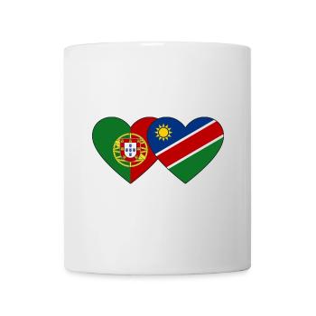Portugal Namibia Flag Heart - Mug - white - Front