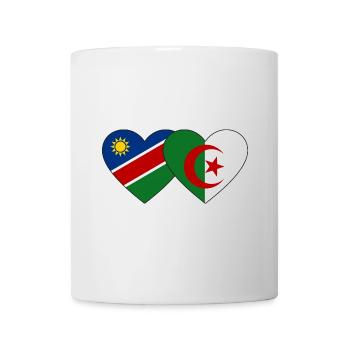 Namibia Algeria Flag Heart - Mug - white - Front