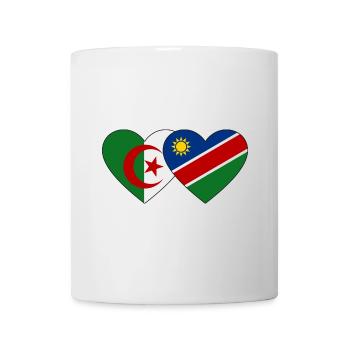 Algeria Namibia Flag Heart - Mug - white - Front