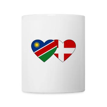 Namibia Denmark Flag Heart - Mug - white - Front