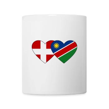 Denmark Namibia Flag Heart - Mug - white - Front