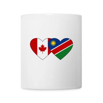 Canada Namibia Flag Heart - Mug - white - Front