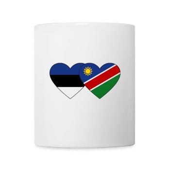 Estonia Namibia Flag Heart - Mug - white - Front
