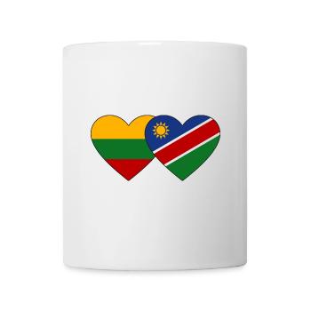 Lithuania Namibia Flag Heart - Mug - white - Front