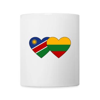 Namibia Lithuania Flag Heart - Mug - white - Front