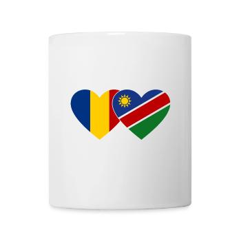 Romania Namibia Flag Heart - Mug - white - Front