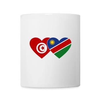 Tunisia Namibia Flag Heart - Mug - white - Front