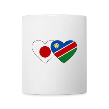 Japan Namibia Flag Heart - Mug - white - Front