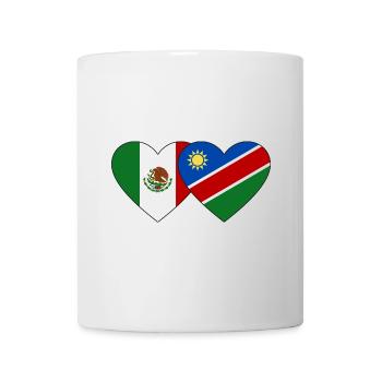 Mexico Namibia Flag Heart - Mug - white - Front