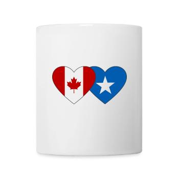Cœur de drapeau de la Somalie du Canada - Mug blanc - blanc - Devant