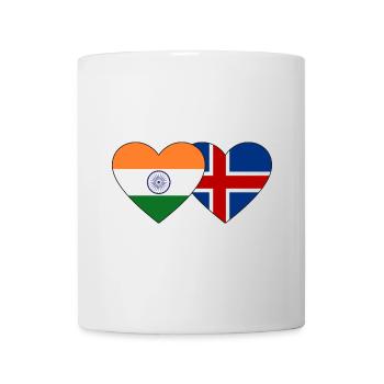 Indien Island Flagge Herz - Tasse - Weiß - Vorne