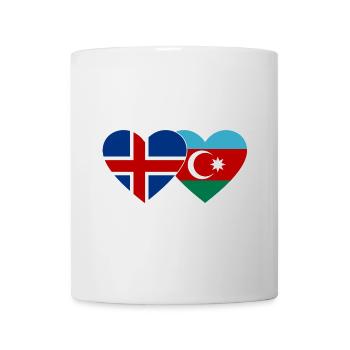 Islande Azerbaïdjan Drapeau Coeur - Mug blanc - blanc - Devant