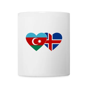 Aserbaidschan Island Flagge Herz - Tasse - Weiß - Vorne