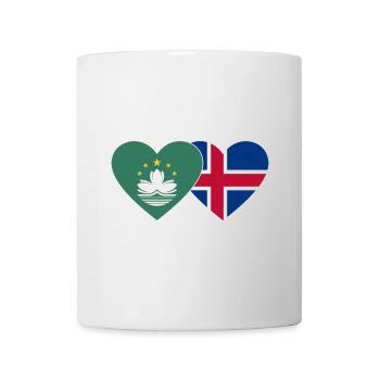Macau Island Flagge Herz - Tasse - Weiß - Vorne