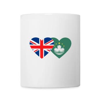 United Kingdom Macau Flag Heart - Mug - white - Front