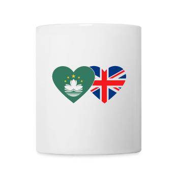 Macau Großbritannien Flagge Herz - Tasse - Weiß - Vorne