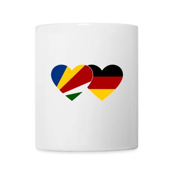 Seychelles Allemagne Flag Heart - Mug blanc - blanc - Devant
