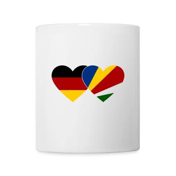 Allemagne Seychelles drapeau coeur - Mug blanc - blanc - Devant
