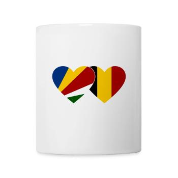 Seychelles Belgium Flag Heart - Mug - white - Front