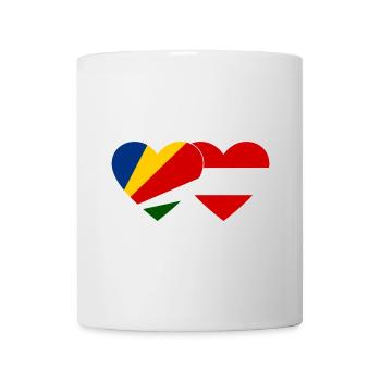 Seychelles Austria Flag Heart - Mug - white - Front