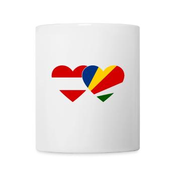 Austria Seychelles Flag Heart - Mug - white - Front