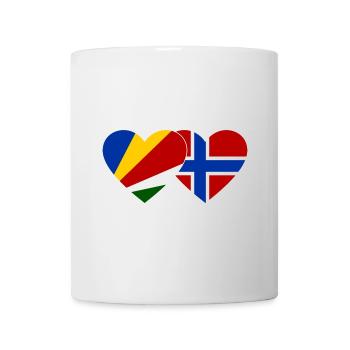Seychelles Norway Flag Heart - Mug - white - Front