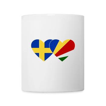 Suède Drapeau des Seychelles coeur - Mug blanc - blanc - Devant