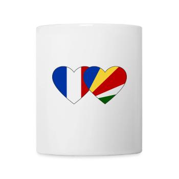 France Seychelles drapeau coeur - Mug blanc - blanc - Devant