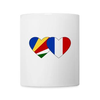 Seychelles France Flag Heart - Mug blanc - blanc - Devant