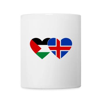 Palästina Island Flagge Herz - Tasse - Weiß - Vorne