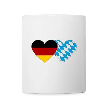 Germany Bavaria Flag Heart - Mug - white - Front