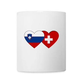 Slowenien Schweiz Flagge Herz - Tasse - Weiß - Vorne