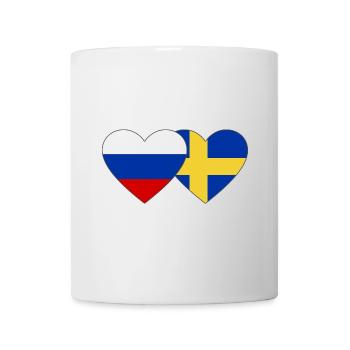 Drapeau de la Suède Russie - Mug blanc - blanc - Devant