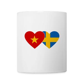 Viêt Nam Suède Drapeau Coeur - Mug blanc - blanc - Devant