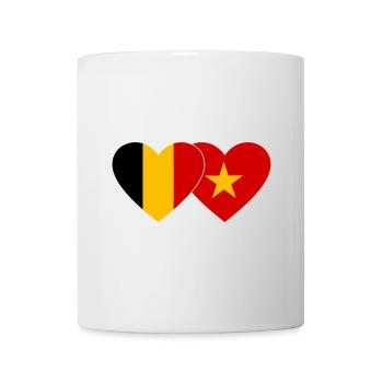 Belgien Vietnam Flagge Herz - Tasse - Weiß - Vorne