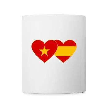 Vietnam Espagne Drapeau Coeur - Mug blanc - blanc - Devant