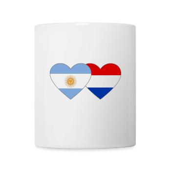 Argentina Holland Flag Heart - Mug - white - Front