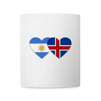 Argentine Islande Drapeau Coeur - Mug blanc - blanc - Devant