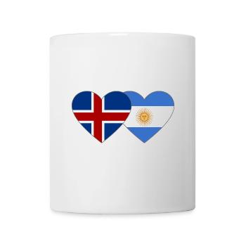 Islande Argentine Drapeau Coeur - Mug blanc - blanc - Devant