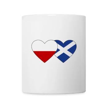 Polen Schottland Flagge Herz - Tasse - Weiß - Vorne
