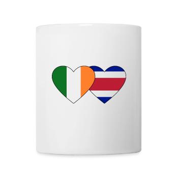 Coeur de drapeau Irlande Costa Rica - Mug blanc - blanc - Devant