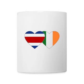 Coeur du drapeau de l’Irlande du Costa Rica - Mug blanc - blanc - Devant