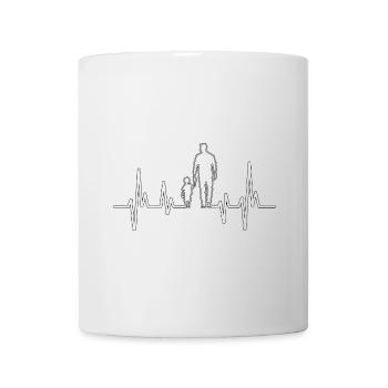 Herzschlag Familie Vater Vater - Tasse - Weiß - Vorne