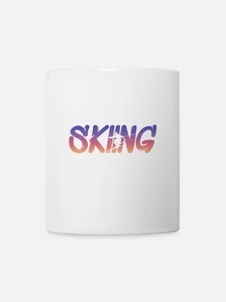 skiing ski ski fahren - Tasse - Weiß