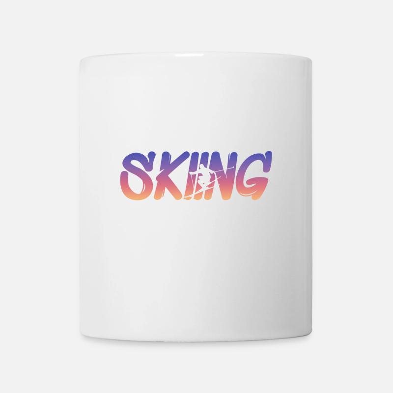 skiing ski ski fahren - Tasse - Weiß