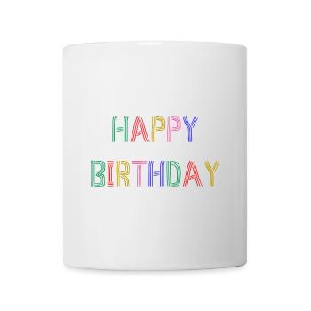 HAPPY BIRTHDAY. HAPPY BIRTHDAY. ANNIVERSARY. - Mug - white - Front