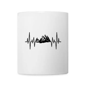Battements De Cœur Motocross Montagne - Mug blanc - blanc - Devant