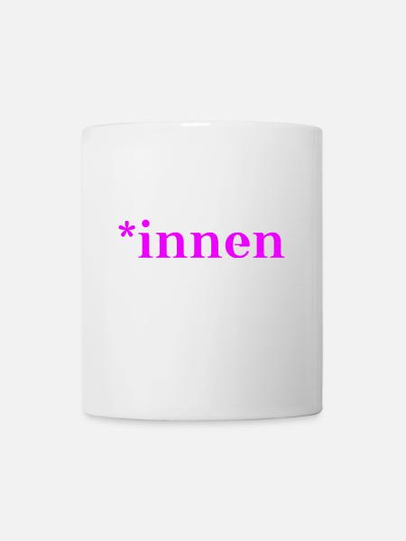 *innen Geschenkidee pro Gendern Feminismus innen - Tasse - Weiß